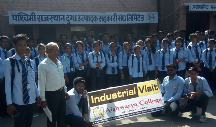 B.Com 1st Year Students @ Saras Dairy